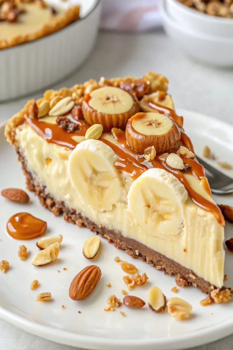Banana Caramel Peanut Butter Cheesecake