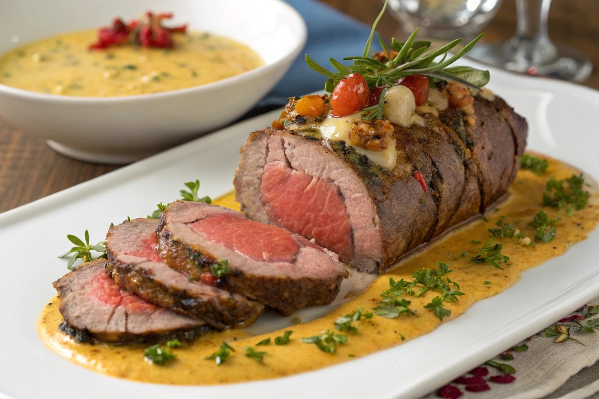 Crab-Stuffed Beef Tenderloin with Béarnaise Bliss