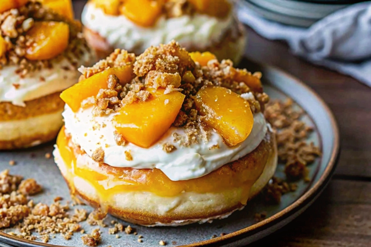 Apple fritter waffle donuts with vanilla glaze