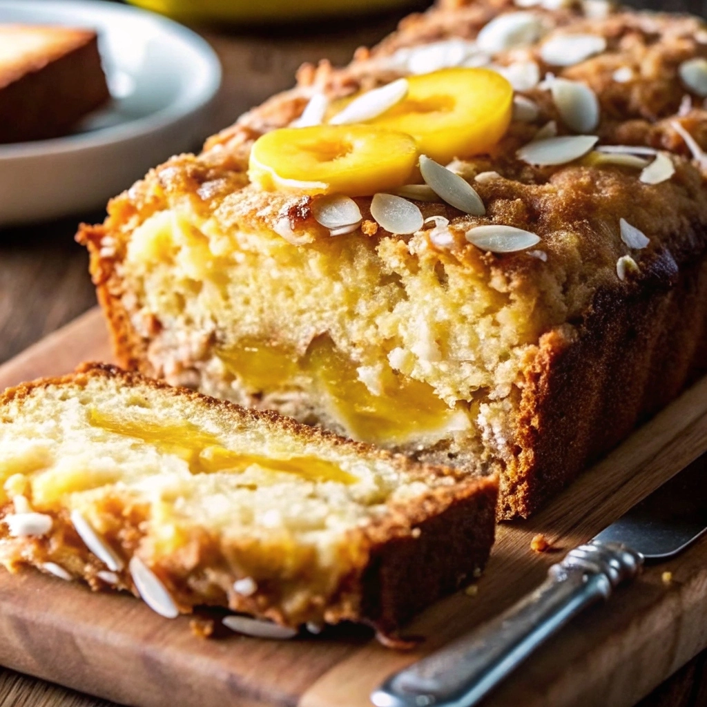 Slice of Hawaiian banana bread with pineapple and coconut
Hawaiian Banana Bread with Coconut and Pineapple