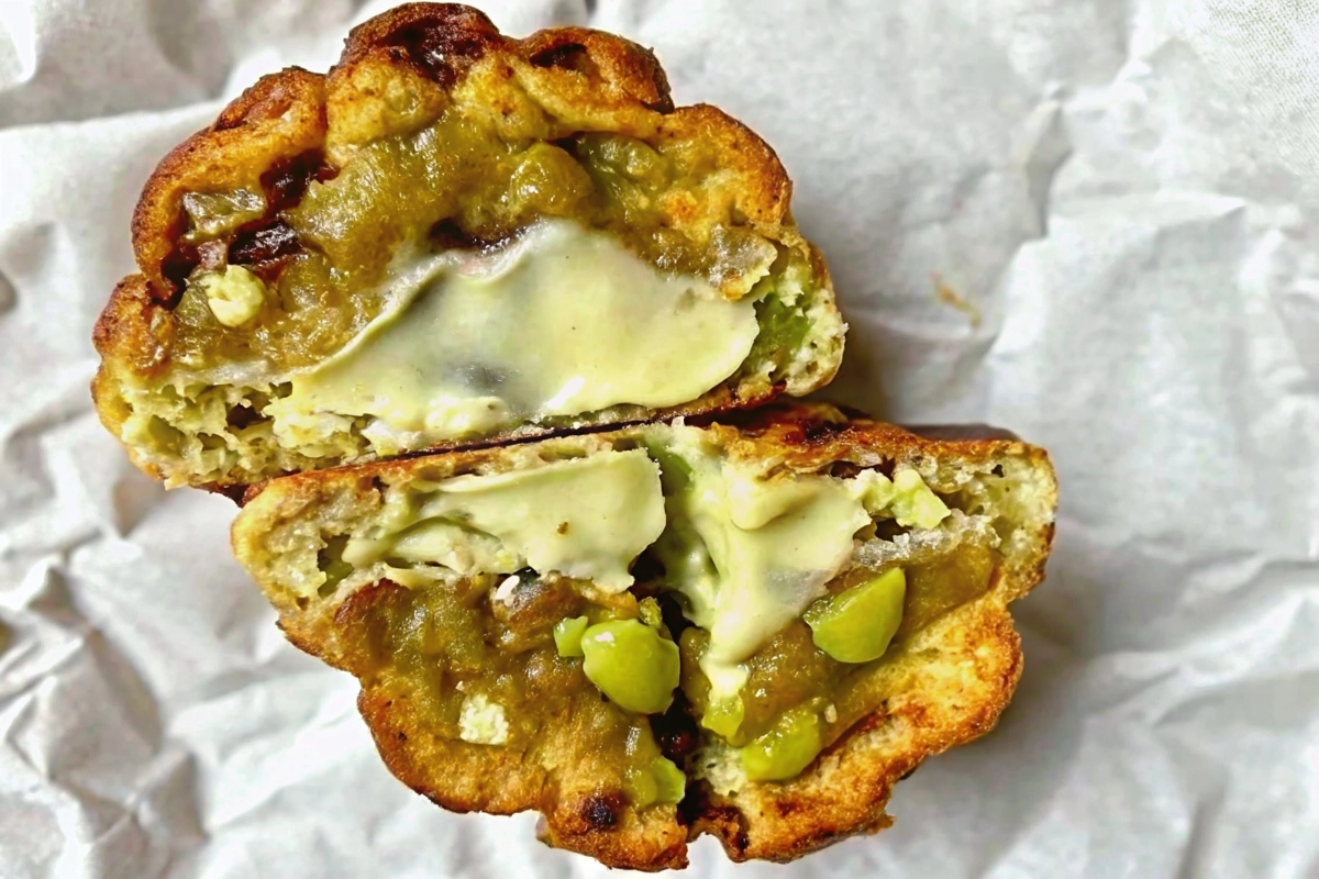 A plate of freshly baked vanilla cookies with white chocolate and pistachios