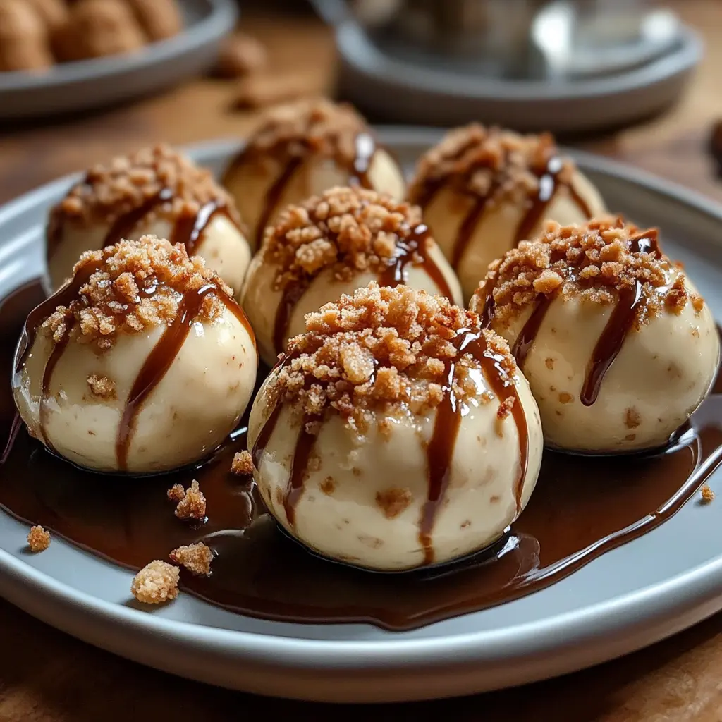 No-Bake Peanut Butter Cheesecake Balls on a Dessert Platter