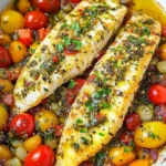 Mediterranean fish and vegetable bake with lemon and herbs Simple Mediterranean Fish Bake