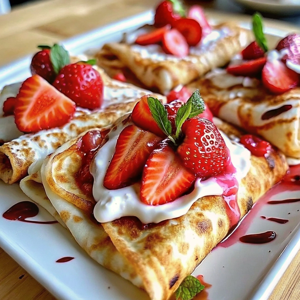 Golden fried chimichanga sliced open to reveal creamy strawberry cheesecake filling
Strawberry Cheesecake Chimichangas