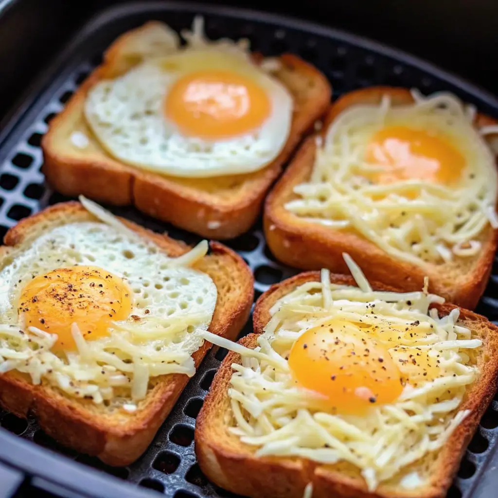 Air Fryer Egg and Cheese Toast