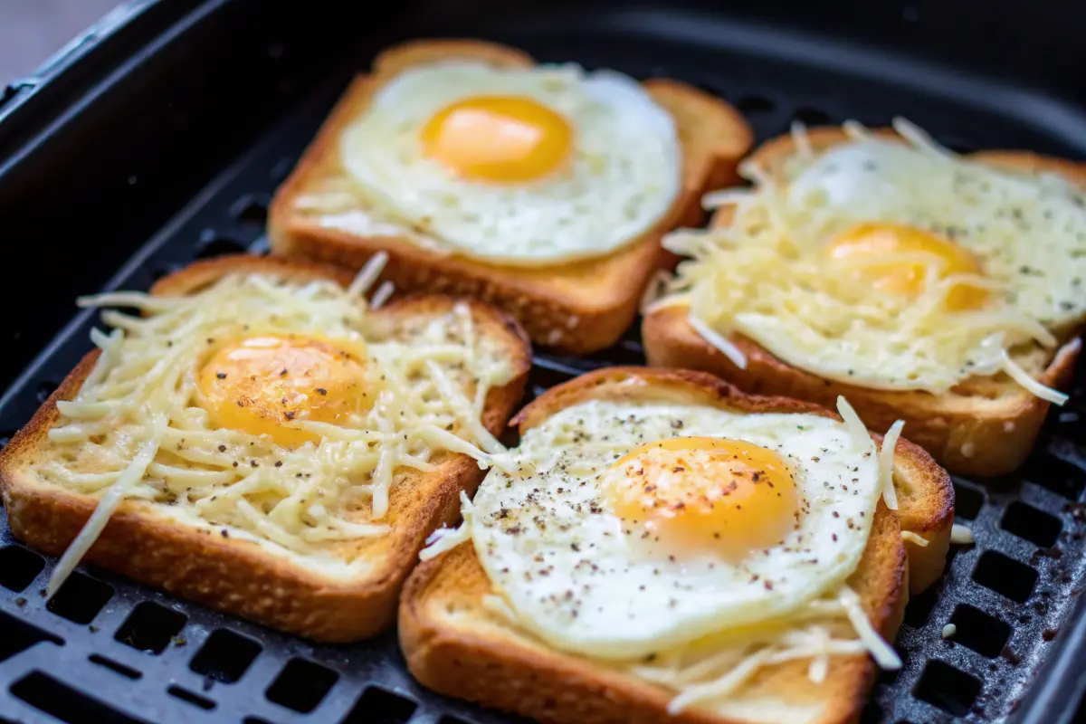 Air Fryer Egg and Cheese Toast