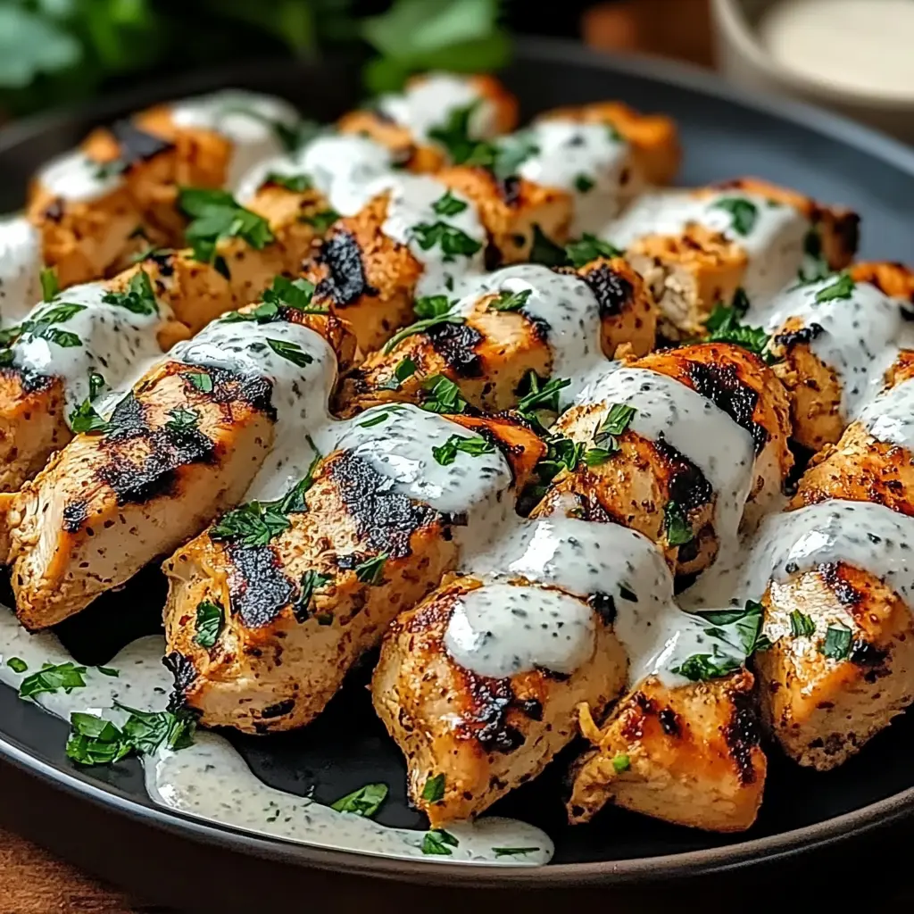 Chicken Shawarma with Garlic Sauce
Plate of chicken shawarma wrap drizzled with garlic sauce