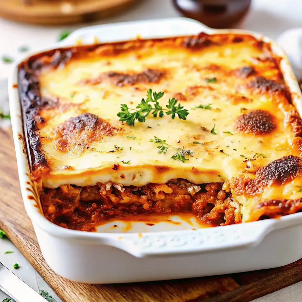 Slice of Sweet Potato Greek Moussaka