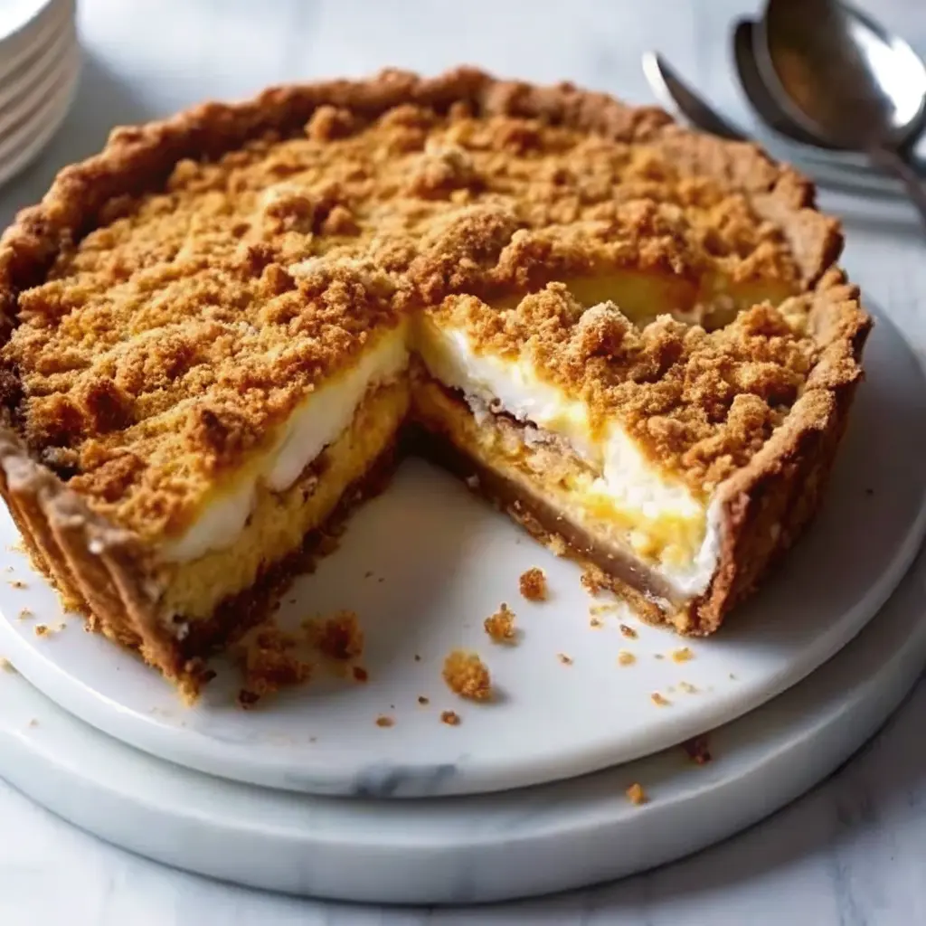 Slice of Caramel Drumstick Ice Cream Pie with caramel ribbon and chocolate-peanut topping