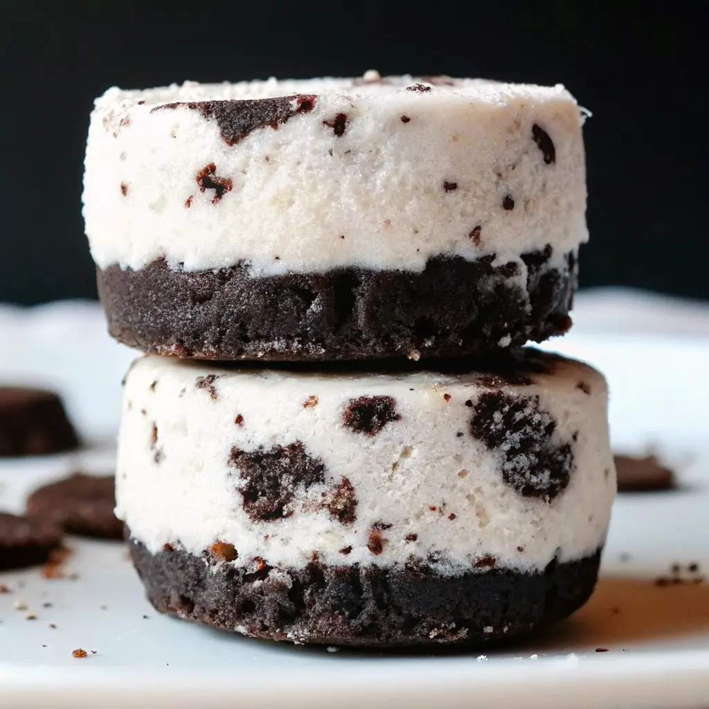 Frozen Oreo fat bombs in silicone molds with cookie crumbs