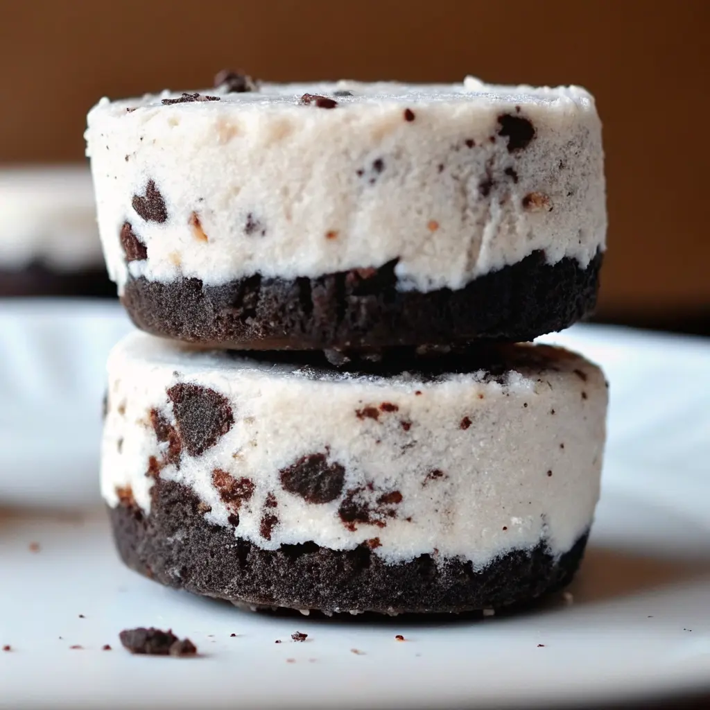 Frozen Oreo fat bombs in silicone molds with cookie crumbs