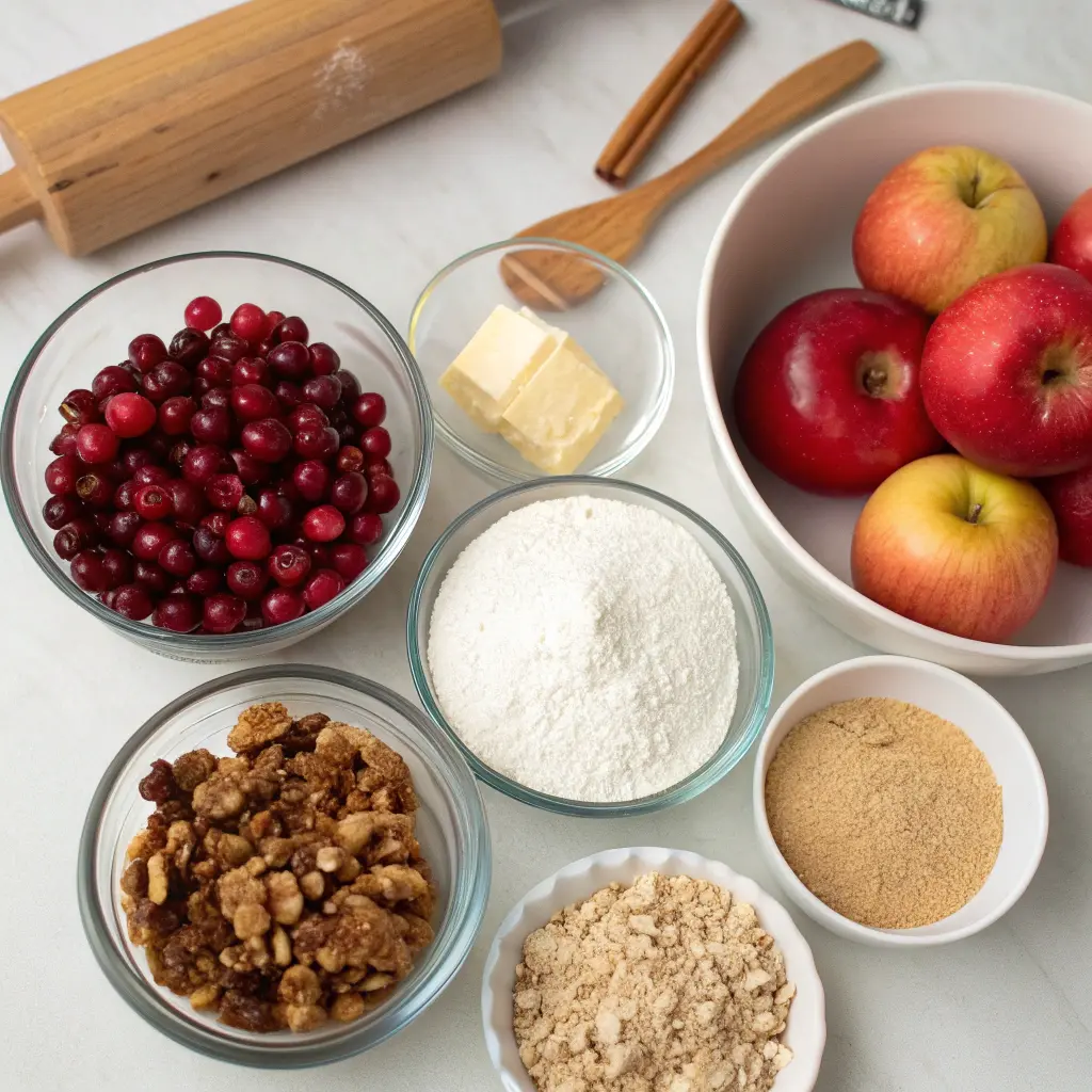 Cranberry Apple Crisp Recipe with golden oat topping