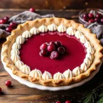 Cranberry Custard Pie with Ginger Pastry Crust