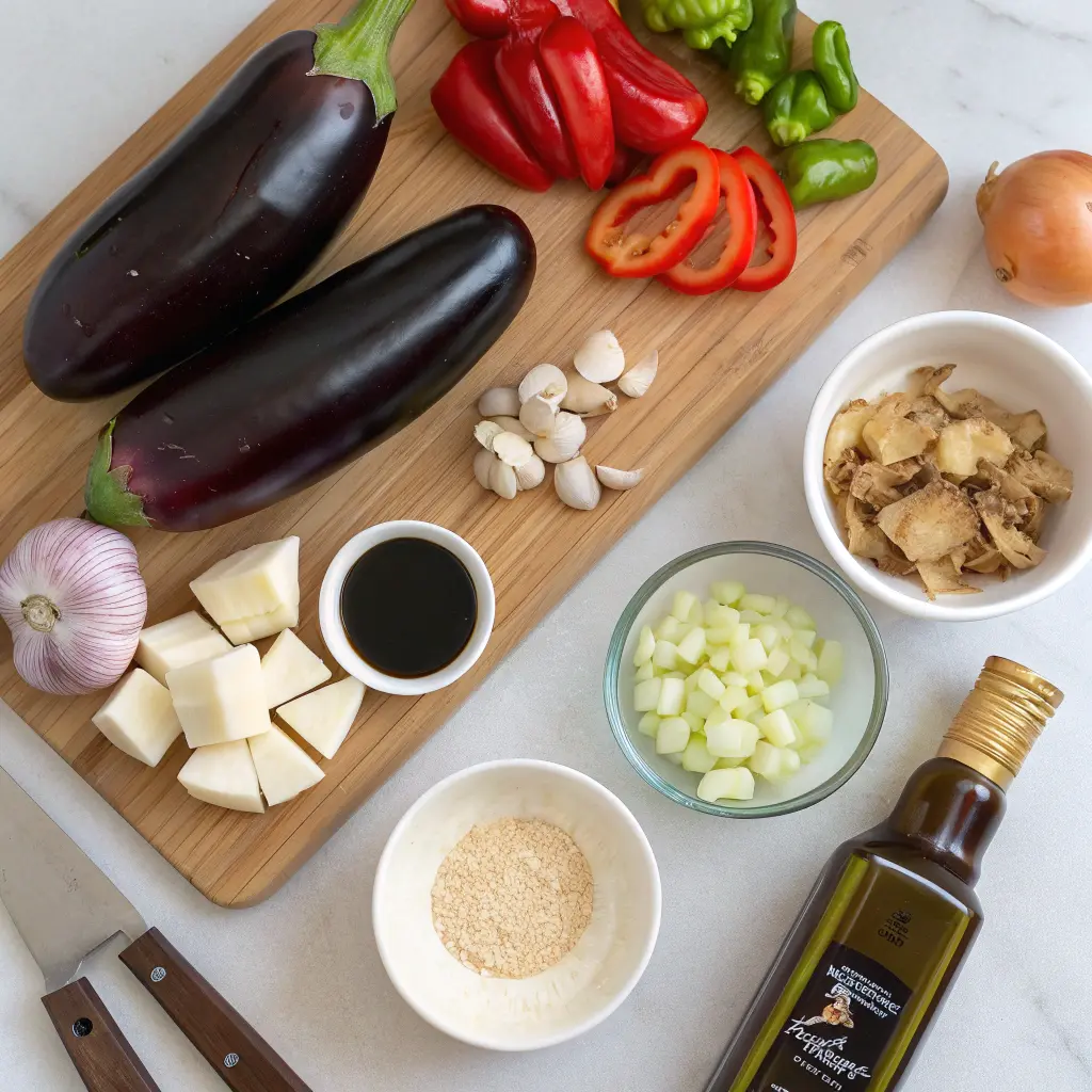 Silky eggplant pieces coated in glossy garlic sauce in a wok Eggplant with Garlic Sauce Stir Fry