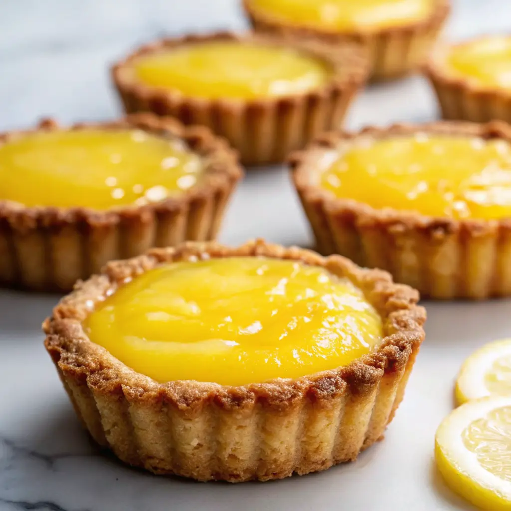 Mini Lemon Tarts Recipe with silky lemon curd filling