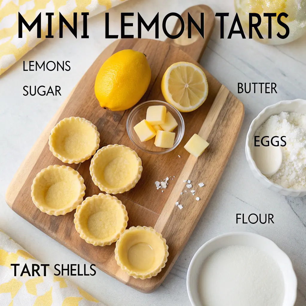 Mini Lemon Tarts Recipe with silky lemon curd filling