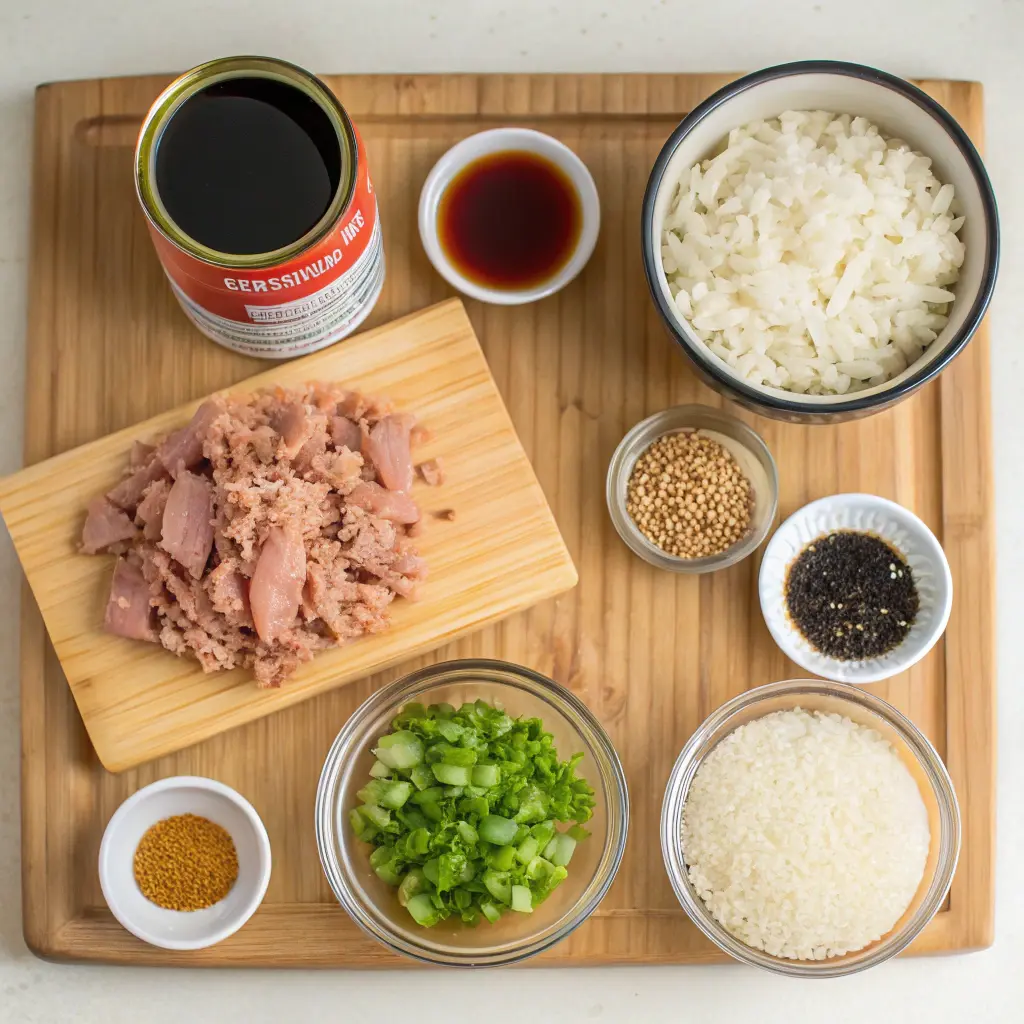 Spicy tuna crispy rice appetizer with jalapeño and avocado