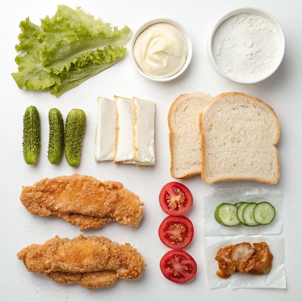Crispy chicken sandwich with garlic mayo on toasted brioche bun