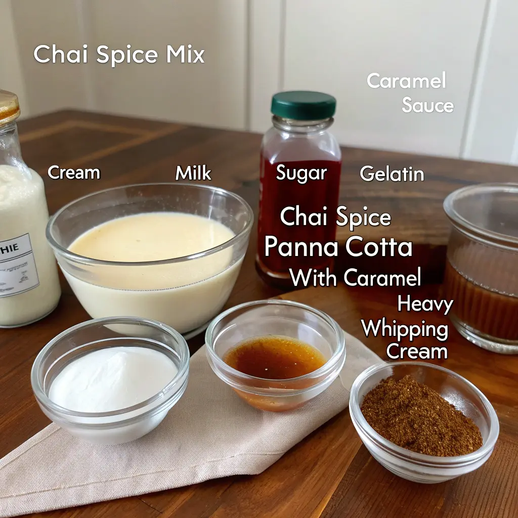 Chai Spice Panna Cotta with Caramel