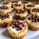 Assorted cheesecake bites with chocolate drizzle and fruit topping