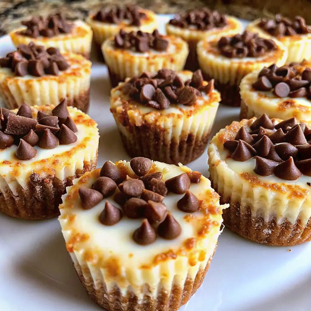 Assorted cheesecake bites with chocolate drizzle and fruit topping