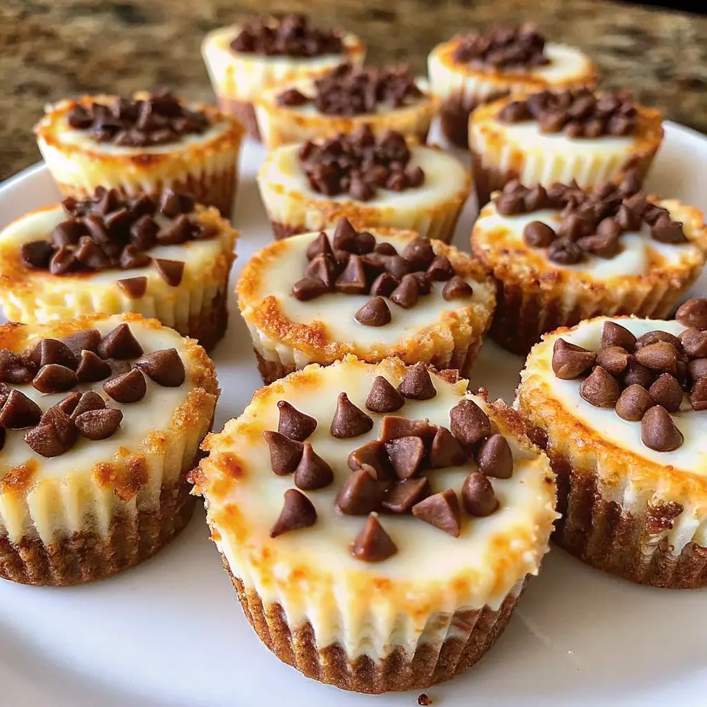 Assorted cheesecake bites with chocolate drizzle and fruit topping