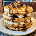 Chocolate Marshmallow Waffle Sandwiches