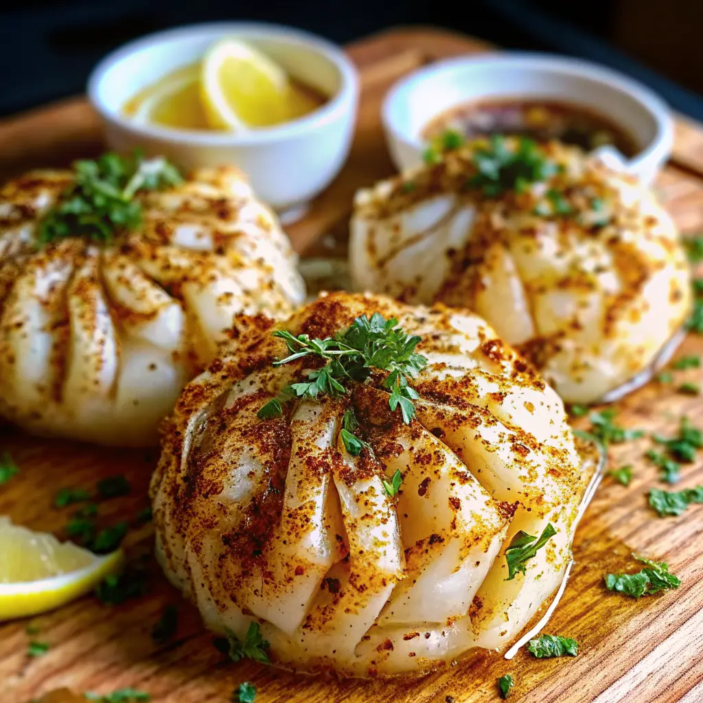 Golden baked Crab Bombs made with jumbo lump crab meat