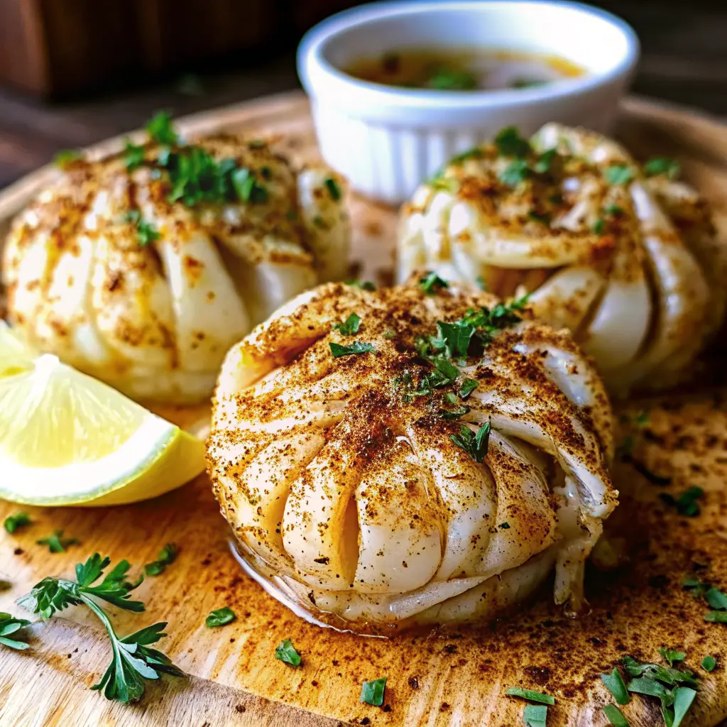 Golden baked Crab Bombs made with jumbo lump crab meat