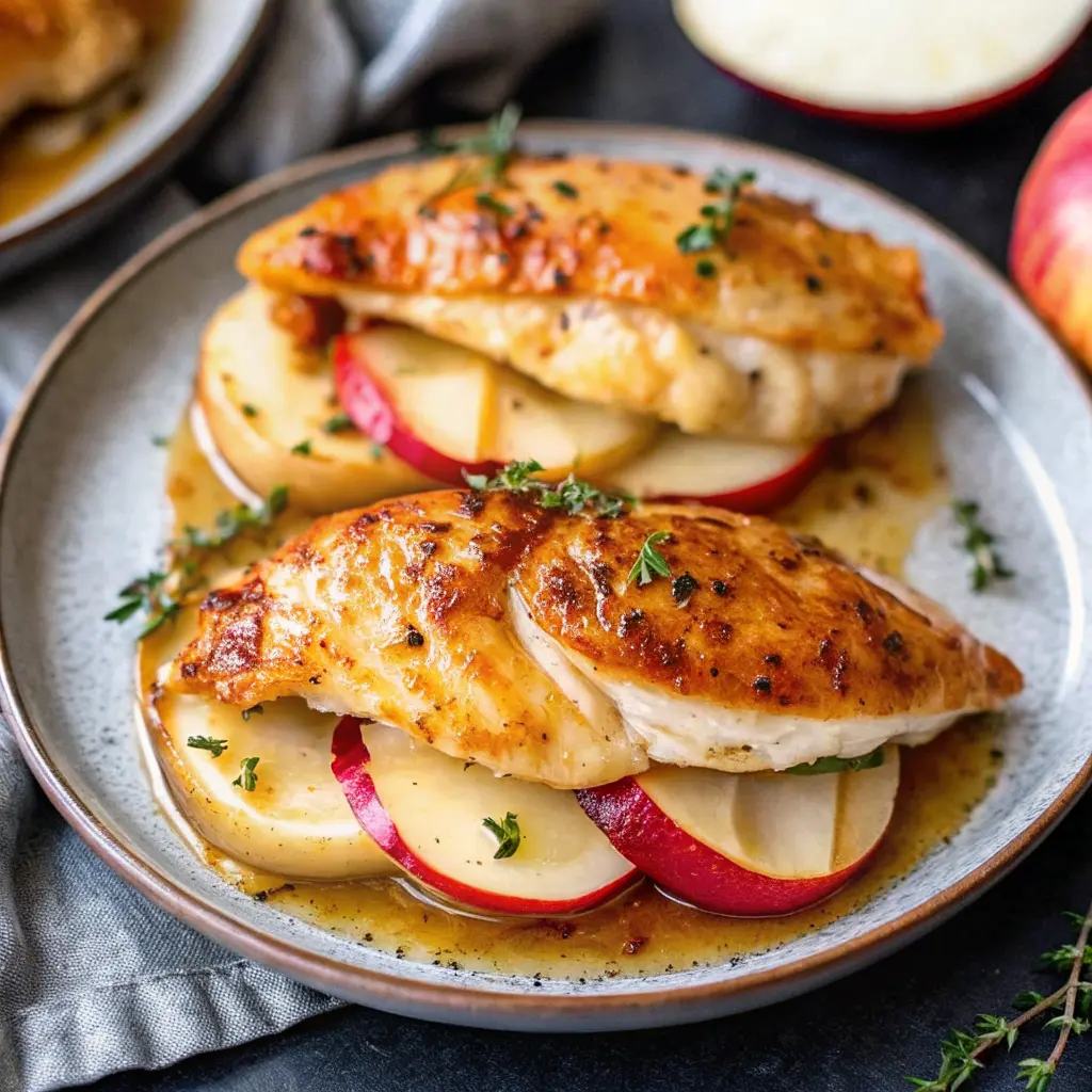 Apple-Stuffed Chicken with Brie Cream