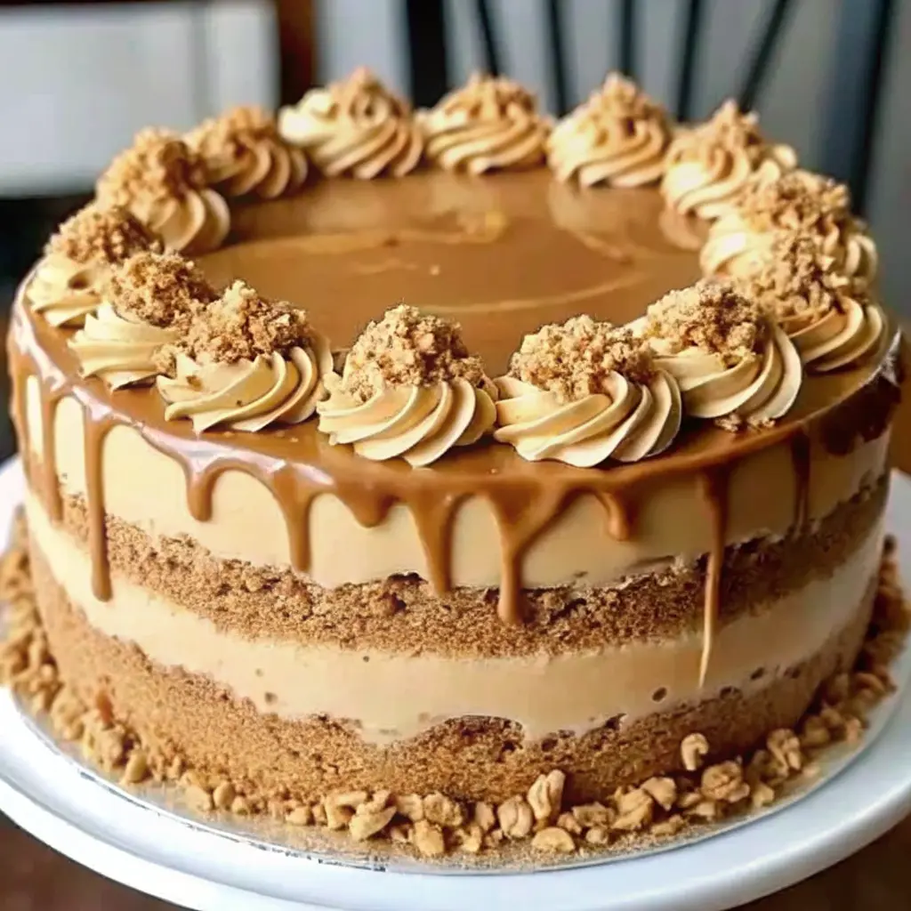 Coffee Walnut Delight slice with espresso buttercream and toasted walnuts
