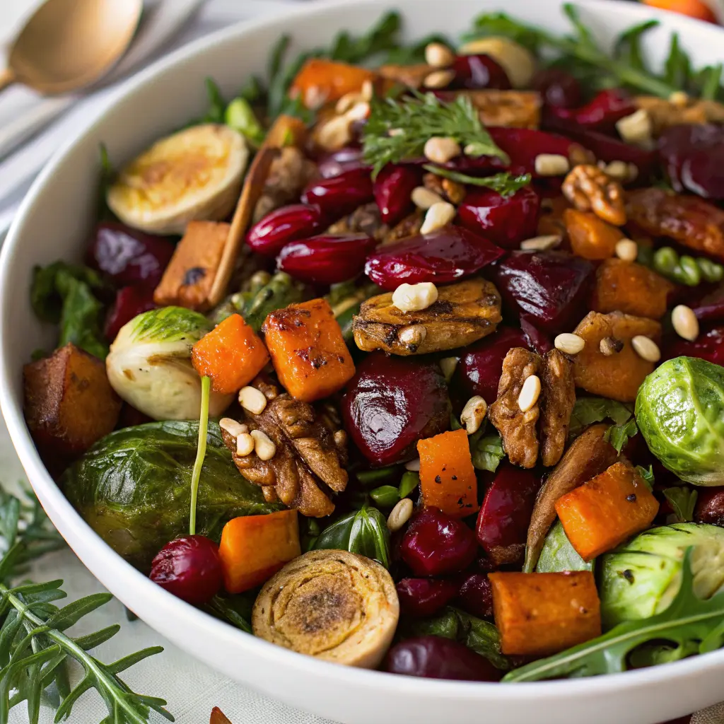 Cranberry-Glazed Roasted Veggie Salad