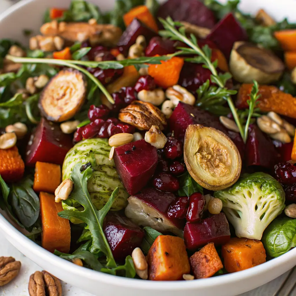 Cranberry-Glazed Roasted Veggie Salad