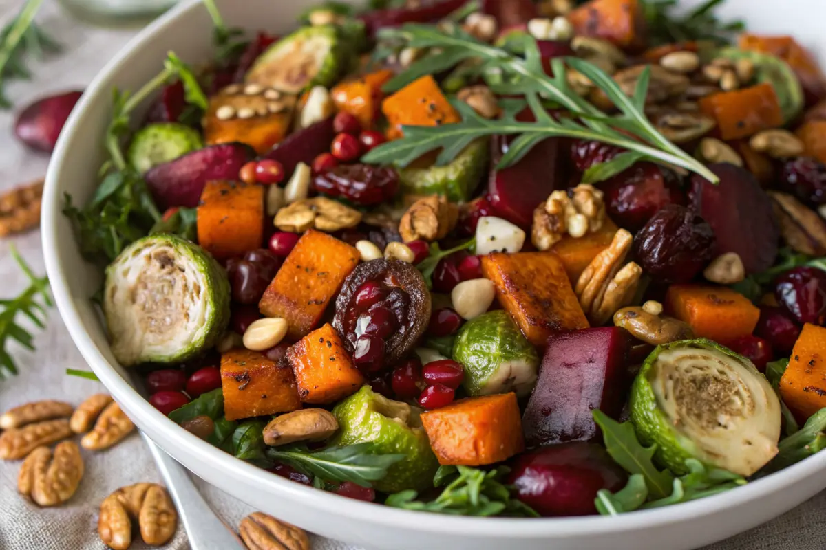Cranberry-Glazed Roasted Veggie Salad