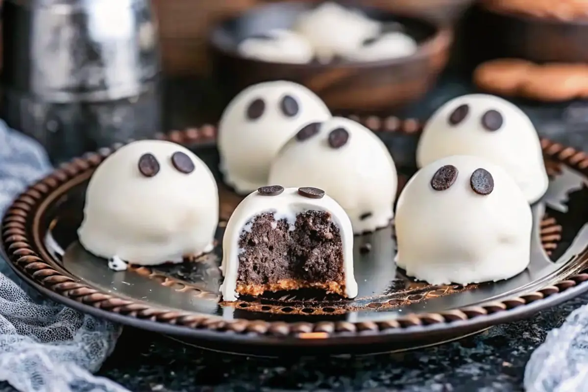 Ghost Oreo Balls Recipe—spooky-cute truffles with candy eyes