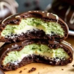 Pistachio Kunafa Chocolate Cookies with Browned Butter gloss.