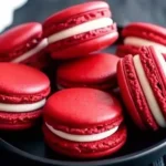Red Velvet Cream Cheese Macarons