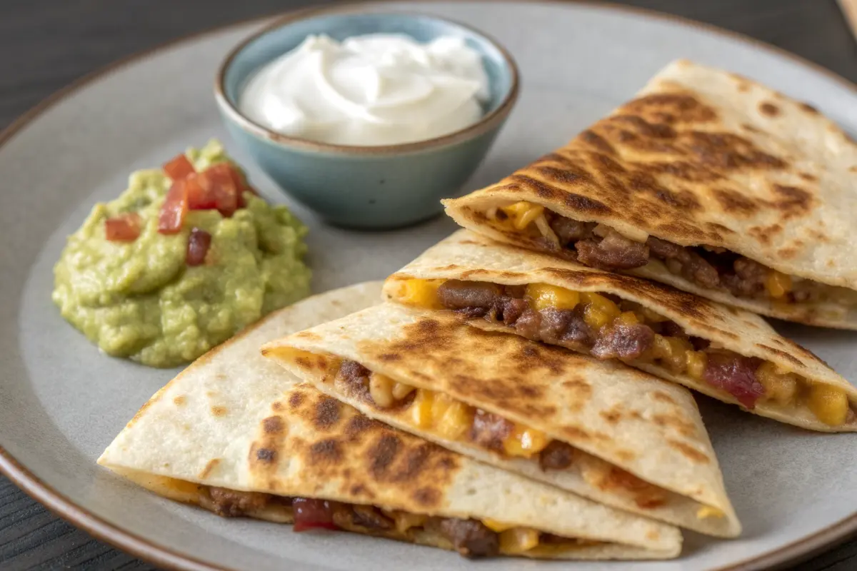 Quesaburger Smash with crispy-edged beef and melty cheese in a golden tortilla