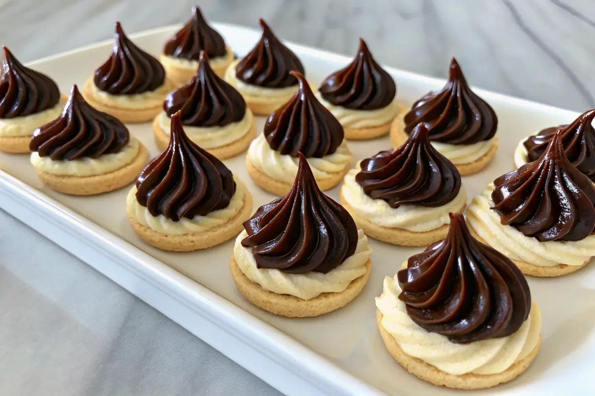 Chocolate Meringue Treats on a baking tray