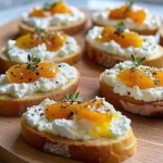 Whipped feta crostini with hot honey drizzle