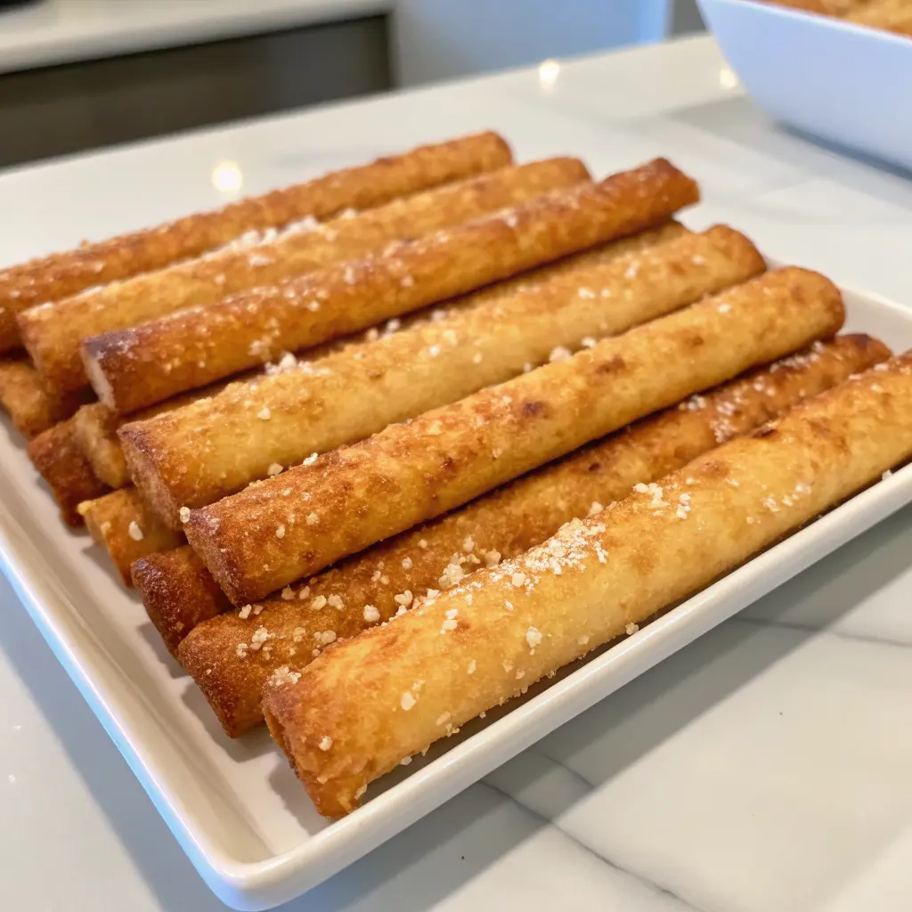 Crack sticks dessert roll-ups with cinnamon sugar
