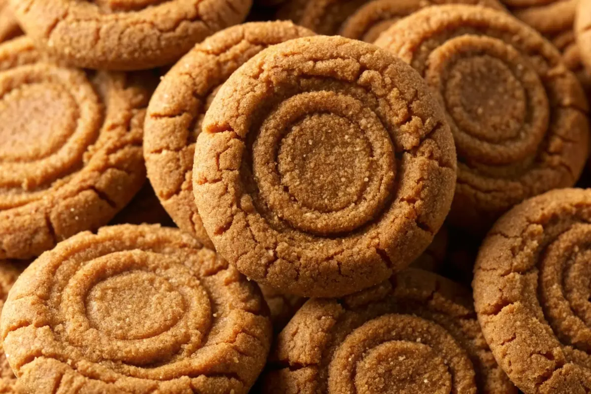 Stack of soft, chewy Brown Sugar Cookies with crackly, sugar-coated tops
