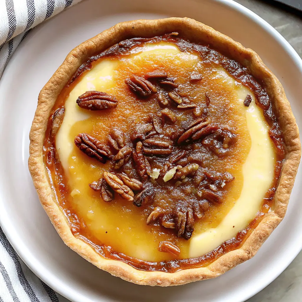 Custard Pie with Praline Sauce Recipe