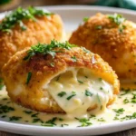 Golden chicken pillows Recipe wrapped in crescent dough and filled with creamy chicken