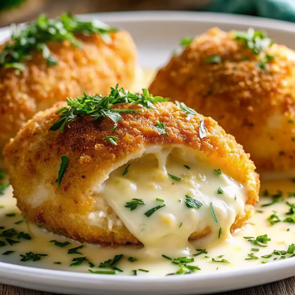 Golden chicken pillows Recipe wrapped in crescent dough and filled with creamy chicken