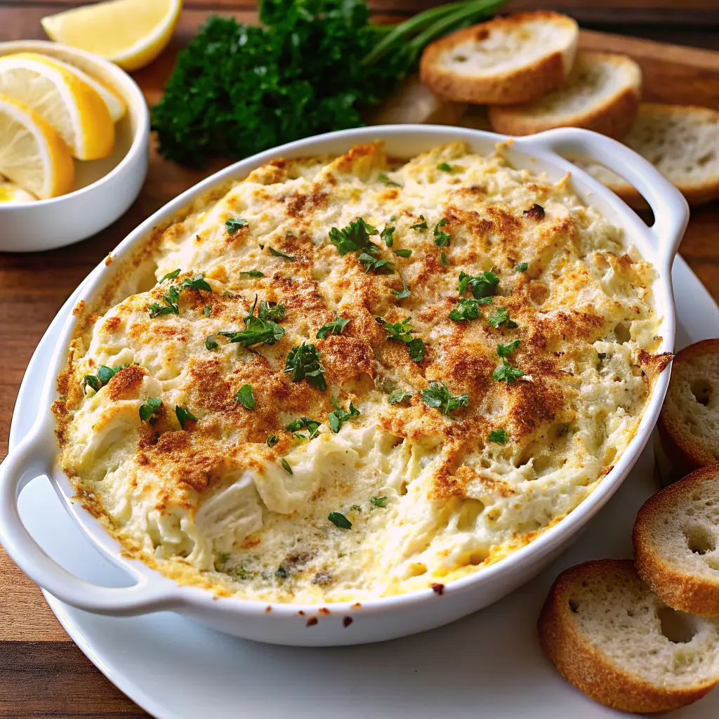 Bubbly Maryland-style hot crab dip with cheddar and Old Bay