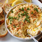 Bubbly Maryland-style hot crab dip with cheddar and Old Bay
