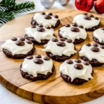 Polar Bear Paw Cookies arranged on a snowy white winter dessert tray