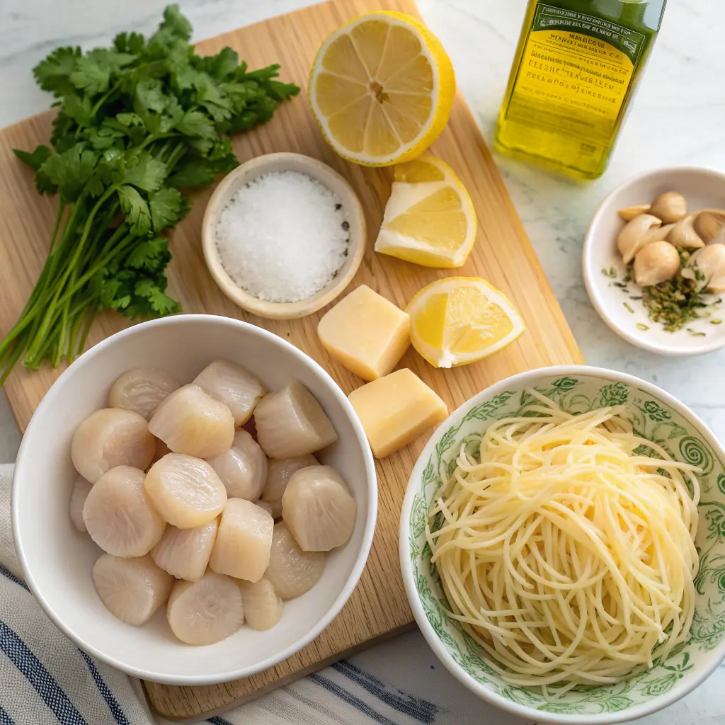 Sea Scallops with Angel Hair Pasta