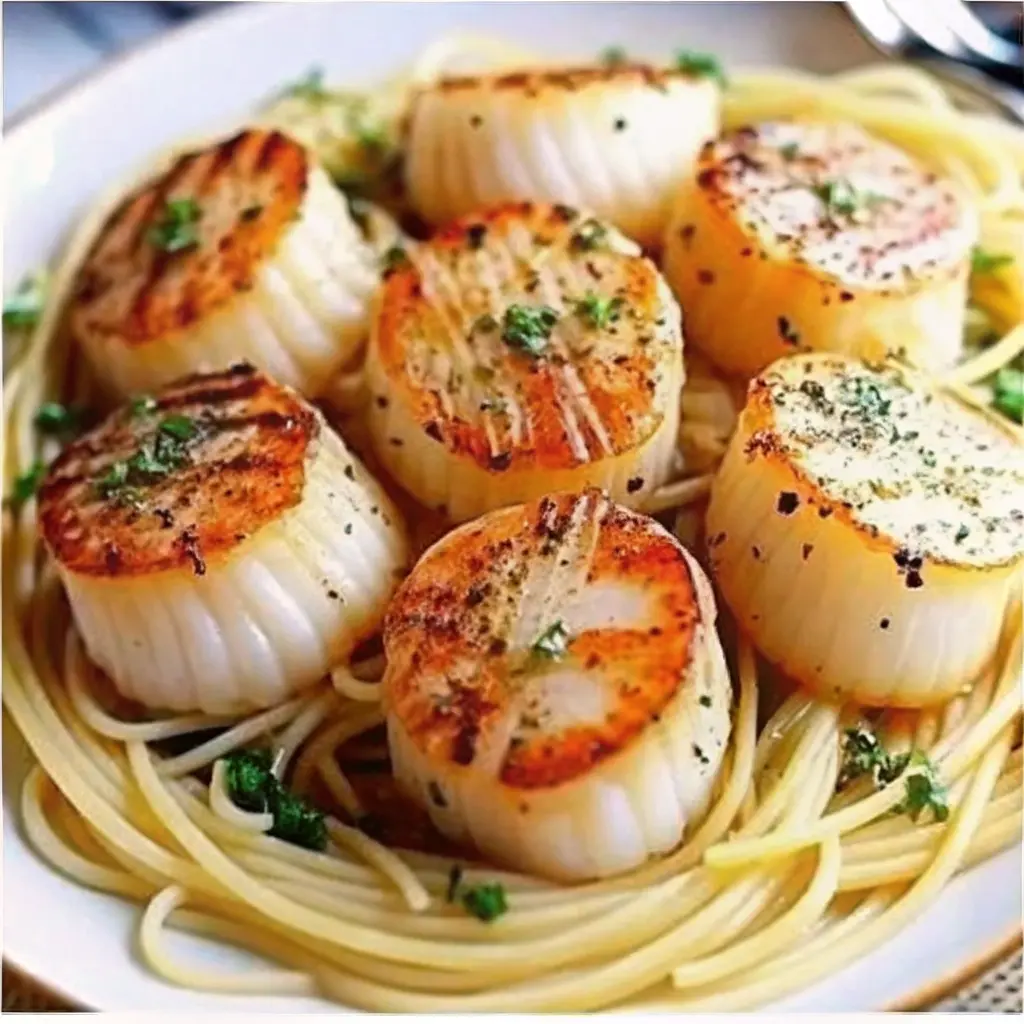 Sea Scallops with Angel Hair Pasta
